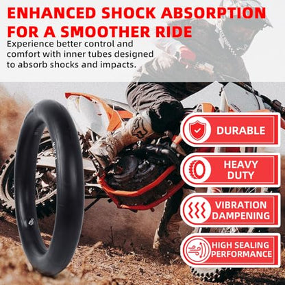AR-PRO (2-Pack) 3.00-16 3.25/3.50-16 Inner Tubes for Dirt Bike and Off-Road Motorcycles – Heavy-Duty Butyl Rubber Tubes Compatible with 90/100-16 100/80-16 100/90-16 Tires with TR4 Straight Valve Stem - size: 3.25/3.50-16" (90/100-16), TR4 Valve