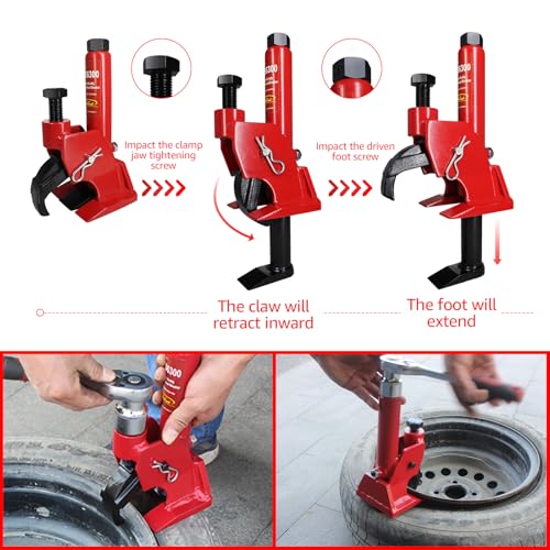 BESTOOL Manual Tire Bead Breaker with Bead Clamp for ATV & Tractor Tires - color: red