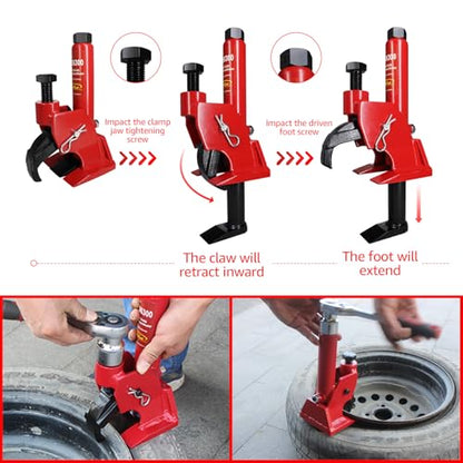 BESTOOL Manual Tire Bead Breaker with Bead Clamp for ATV & Tractor Tires - color: red