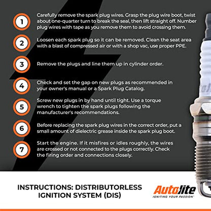 Autolite Iridium Spark Plug, 4 Pack | XP5224 | Automotive Replacement - size: 1 Count (Pack of 4)