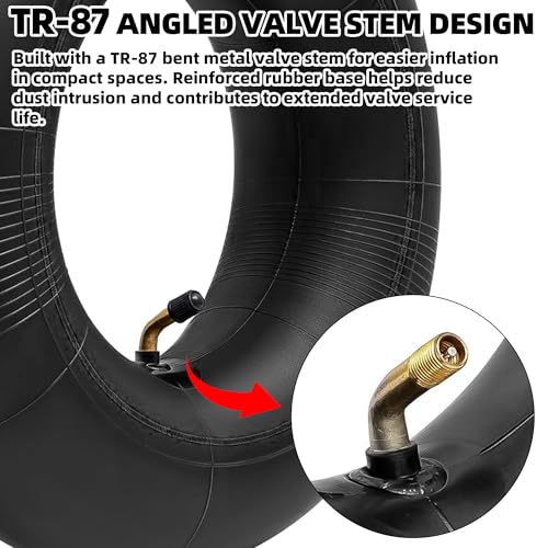 AR-PRO 4.10/4.00/3.50-6 Inner Tubes with TR-87 Bent Valve, Replacement 13x4.00-6 Heavy-Duty Tubes for Lawn Mowers, Tractors, Wheelbarrows, Hand Trucks, Yard Trailers, Snow Blowers and More – 2 Pack - size: 4.10/3.50-6(TR-87)