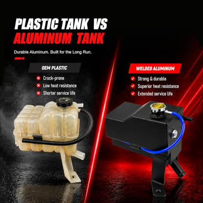 603102 Aluminum Coolant Reservoir Tank with Sensor & Cap for Chevy - size: Aluminum603-102