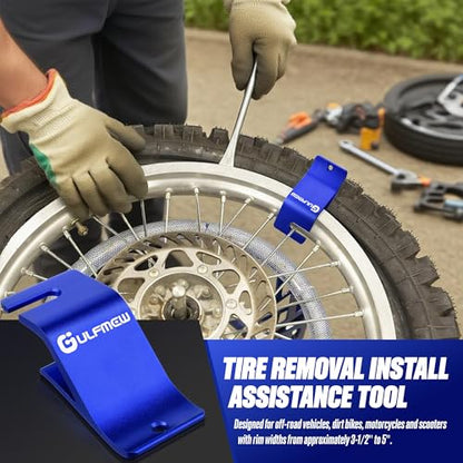 Motorcycle Tire Bead Installation Holder Hook, Blue, 1 Pack - size: Blue