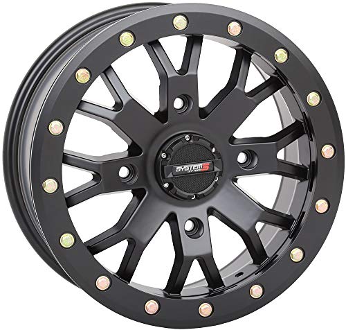 System 3 SB-4 Beadlock Black (4+3) UTV Wheels 15" Can-Am Maverick X3 / Pioneer 1000