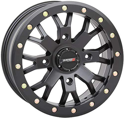 System 3 SB-4 Beadlock Black (4+3) UTV Wheels 15" Can-Am Maverick X3 / Pioneer 1000