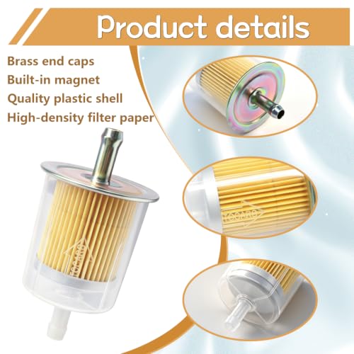 5PCS 5/16" Inline Fuel Filter Universal Gas Fuel Filters DD045