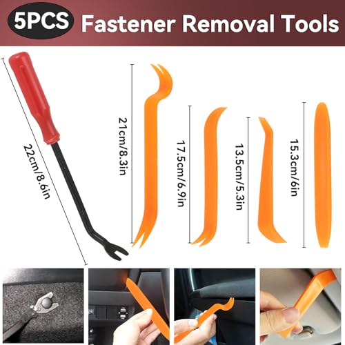 620Pcs Car Retainer Clips & Fasteners Kit – 16 Universal Sizes Nylon Bumper, Fender Rivets, Door Panel Clips, and Plastic Rivets with 10 Cable Ties and Removal Tool for Toyota, Ford, Benz (620pcs) - style: 620pcs