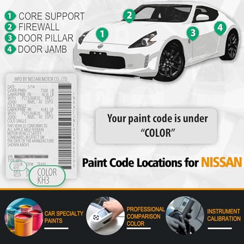 KH3 Black Obsidian/Super Black Car Touch Up Paint for Nissan, Color Accurate Car Paint Scratch Repair Pen Kit Quick & Easy Fix Vehicle Chips and Automotive Nicks Scuff - color: Black Obsidian/Super Black(KH3) for All Models, style: Nissan