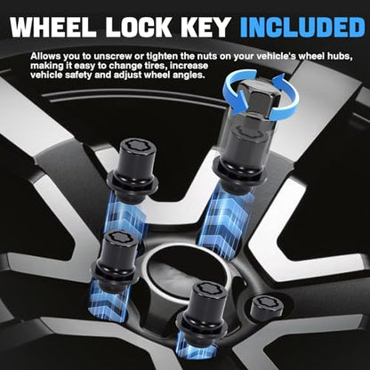 Wheel Lock Lug Nuts Set M12x1.5 Anti Theft Fit Toyota Camry Corolla Tacoma RAV4 Highlander Sienna Prius Venza Avalon C-HR Matrix Celica Mirai Lexus RX350 ES350 IS250 NX200T Replace 00276-00900 - size: 00276-00900 black