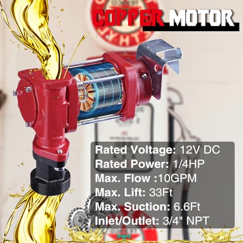 TOPWAY 12V DC Gasoline Fuel Pump, 10GPM Self-priming Oil Transfer Pump Kit With Particulate Filter, Fuel Nozzle, Discharge Hose & Suction Pipe for Gasoline Diesel Biodiesel Kerosene & More - style: 12V 10GPM KIT + FILTER