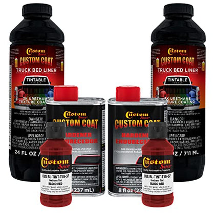 Custom Coat Blood Red Urethane Spray-On Truck Bed Liner Kit, 2 Quart