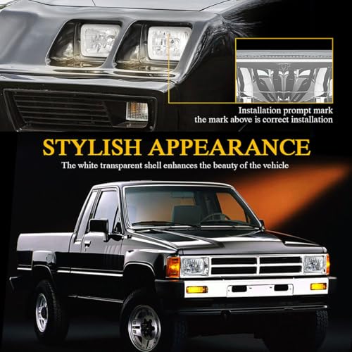 H6054 5x7 7x6 Led Headlights for Off-road, 6000K White High Brightness Headlamp, DOT Approved High Low Sealed Beam, 9003/H4 Light Bulbs with H6054 Glass LED Headlight Housing