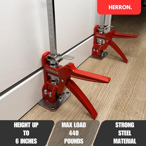 HERRON Labor Saving Arm Jack 2-Pack, 440 lbs Cabinet Lifter, 6 inch Lift