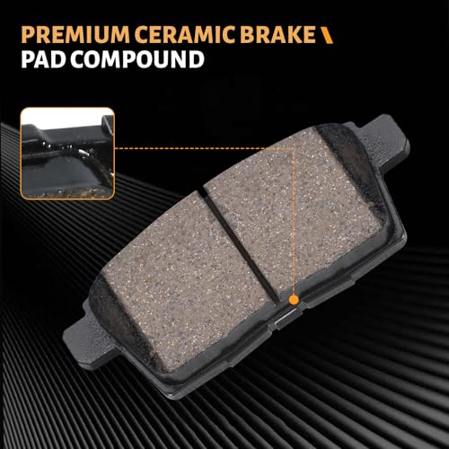 D1259 Rear Ceramic Brake Pads Kit Fit For Mazda CX-9 2007-2015, For CX-7 2007-2012, For Lincoln MKX 2007-2010, For Ford Edge 2007-2010 - style: HZ1259