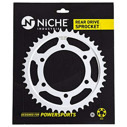 NICHE Drive Sprocket Chain Combo for Yamaha YZF R1 Front 16 Rear 43 Tooth 530VM-X X-Ring 114 Links - size: X-Ring Chain