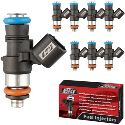 Set of 8 Fuel Injectors 0280158051 12576341 FJ988 Replacement - size: 0280158051