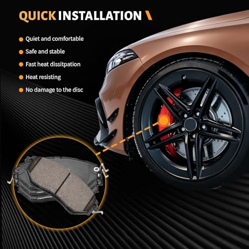 D1078 Front Ceramic Brake Pads Kit Fit For Subaru Legacy 2005-2019, For B9 Tribeca 2006-2007, For Tribeca 2008-2014, For Outback 2010-2019, For Forester 2014-2018, For WRX 2015-2021 - style: HZ1078