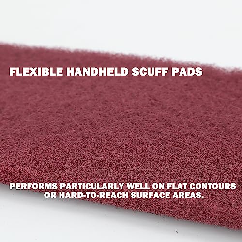 Maroon Scuff Pad Roll 5" x 15 ft - General Purpose Surface Prep for Auto Body, Woodworking & Paint - color: Maroon, style: 5 Inches*15 Feet