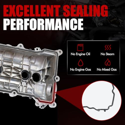 MITZONE Aluminum Valve Cover Set Compatible with 2011-2022 Dodge Grand Caravan Journey Jeep Grand Cherokee Wrangler Chrysler Town Country RAM 3.2L 3.6L V6 264-938 05184069AN - size: Right Side & Left Side