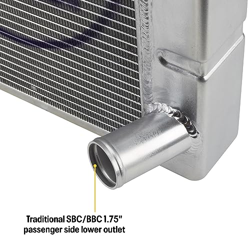 26 Inch Aluminum Radiator, For Chevy SBC/BBC, Crossflow - size: 26" Wide