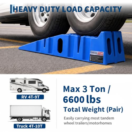 Garvee 2 Pack Low Profile Car Service Ramps, 3.5 t Heavy Vehicle Lift Ramps - color: Blue, size: 3.5 T