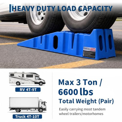 Garvee 2 Pack Low Profile Car Service Ramps, 3.5 t Heavy Vehicle Lift Ramps - color: Blue, size: 3.5 T
