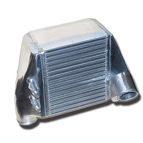 Intercooler, 13.50" x 8.25" x 5.125" Aluminum Intercooler Kit, 2" O.D Inlet One Side Mount Turbo Upgrade Intercooler Silver - size: 13.50" x 8.25" x 5.125"