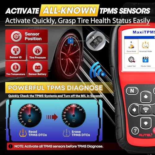 Autel MaxiTPMS TS508WF TPMS Programming Tool, w/ 4PCS ($120) MX Sensors