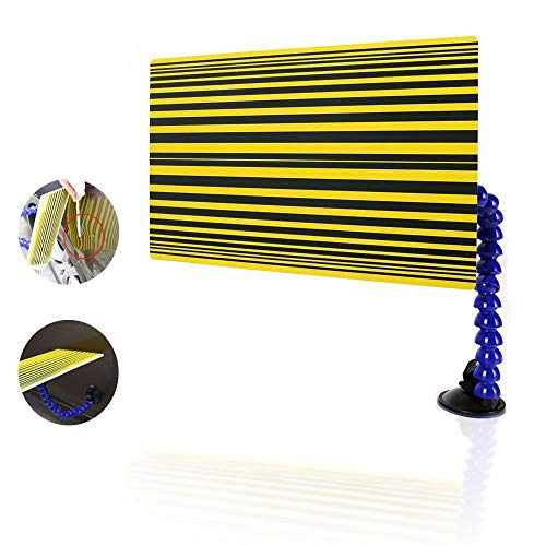 WHDZ Paintless Dent Repair Tool Line Board Reflector Board with Adjustable Holder - Automotive Paintless Dent Repair Tools (Not LED) - color: Yellow & Black