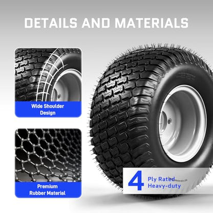 2 Pack 18x8.50-8 Lawn Mower Tires with Rim