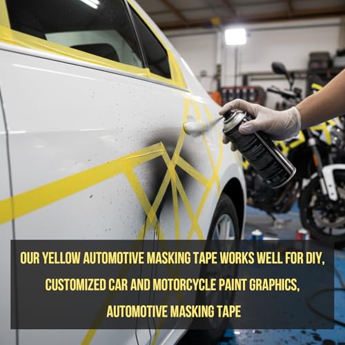 Frienda 50 Pack 3000 Total Yards Yellow Painters Tape Bulk