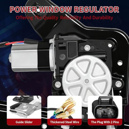 741-579 Rear Passenger Power Window Regulator with Motor (2Pins)