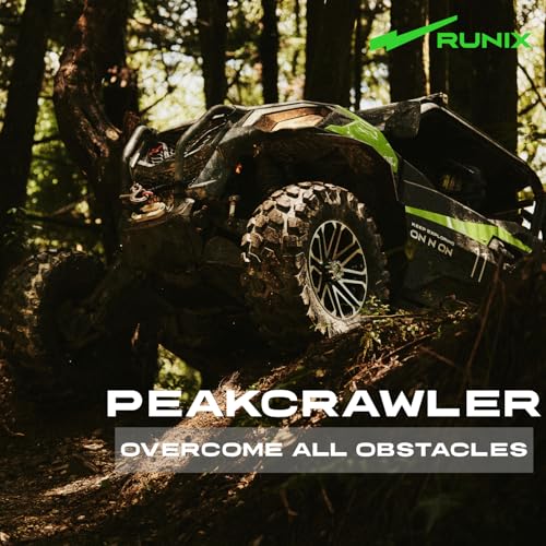 RUNIX ATV UTV Radial Tires, RUNIX PeakCrawler, 25X8R12 Front, 25X10R12 Rear, Set of 4, Radial Tire, All Terrain, 6PR, Tubeless, 25X8-12, 25X10-12 - size: 25X8R12 & 25X10R12