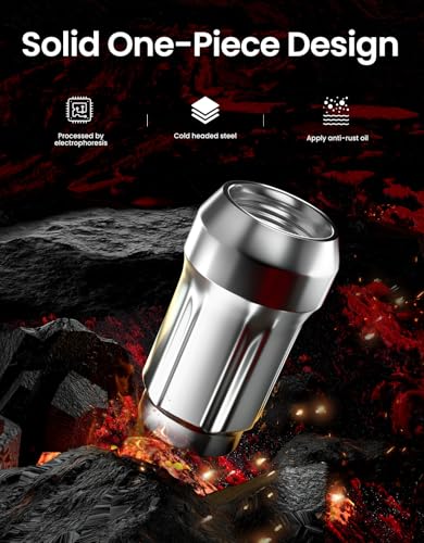 GAsupply 12x1.5 6 Spline Lug Nuts ATV, 1.38" Tall Cone Seat, 16PCS+ 1 Key - color: Silver, size: M12x1.5, style: 16 Pack-1.38" Tall