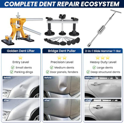 Car Dent Puller Kit 158PCS, Paintless Dent Repair Kit for Car