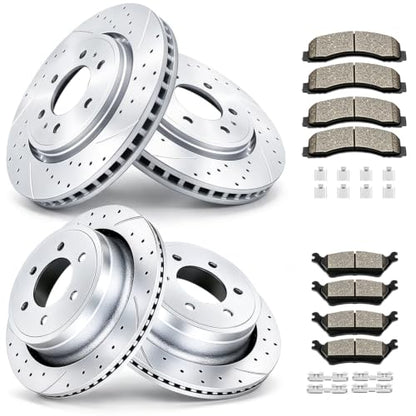 Acinoparts Front and Rear Brake Kit Replacement for 2012-2020 Ford F150 - size: ABK00401
