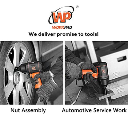 WORKPAD 1/2-Inch Composite Air Impact Wrench with Twin Hammers, Pneumatic Tools
