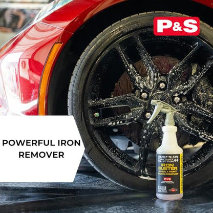 P & S Professional Detail Products Iron Buster Wheel & Paint Decon Remover - pH Balanced, Safe on Alloy, Chrome, Steel & Aluminum Wheels - 16 oz Spray - size: 16 Ounce (Pack of 1)