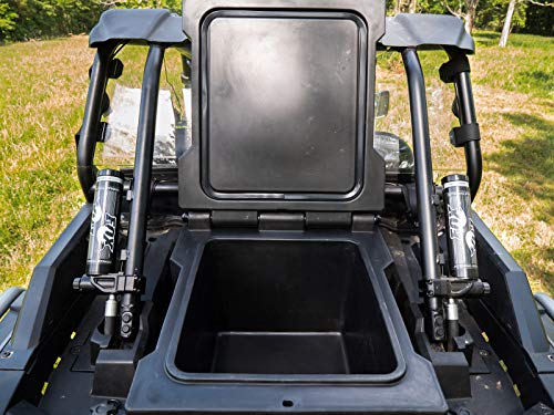 SuperATV Heavy Duty Insulated Rear Cooler/Cargo Box for Polaris RZR XP Models (See Fitment) | 50-Liter Capacity | Built in Drain Plug | Insulated to Keep Drinks Cold