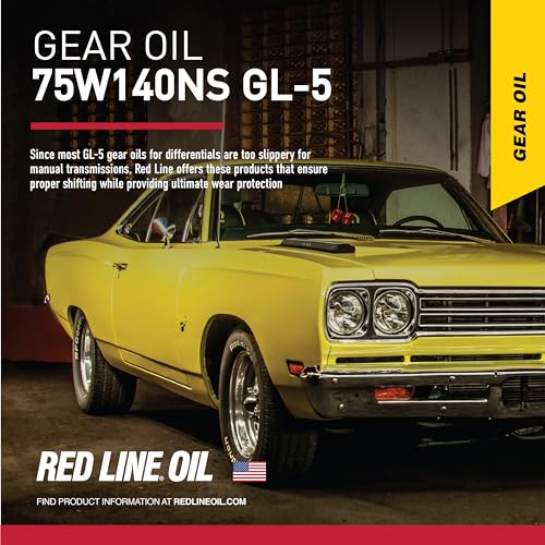 Red Line (57104) 75W140 Non-Limited Slip Synthetic Gear Oil - 1 Quart (12 Pack) - size: 1 Quart (32 Ounce), (Pack of 12)