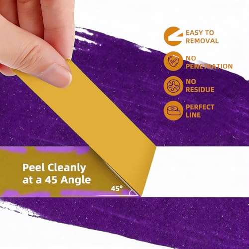 TYI Orange Masking Tape - 1 Inch x 55 Yards - Premium Painter's Tape for Clean Lines, Easy Removal, High Visibility, and Multi-Surface Use - Ideal for Painting, Crafting, and Automotive Detailing - size: 2 Rolls x 1 inch x 55 Yards