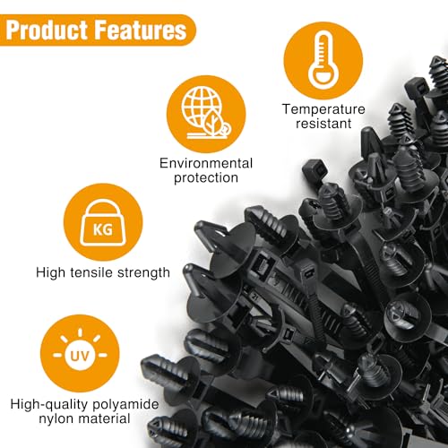 GOOACC Push Mount Cable Zip Ties Heavy Duty Nylon 4 Popular Sizes - color: 120pcs Push Mount Cable Zip Tie-4 Sizes