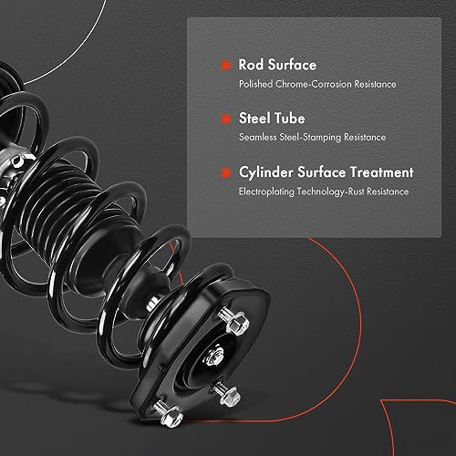 A-Premium Rear Complete Strut Assemblies with Coil Springs, Set of 2 - style: Rear Strut