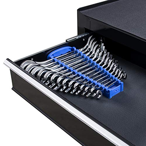 14-Piece Premium Angle Head Open End Wrench Set, Chrome Vanadium Steel | Include Standard Inch Sizes 3/8, 7/16, 1/2, 9/16, 5/8, 11/16, 3/4, 13/16, 7/8, 15/16, 1, 1-1/16, 1-1/8, 1-1/4 with Storage Rack - style: SAE 14-Piece Set