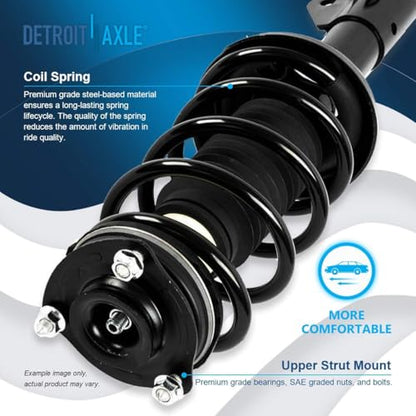 Detroit Axle - 4pc Front Steering Knuckles Kit for 2006-2011 Honda Civic - size: 4QU47720/ Big strut kit