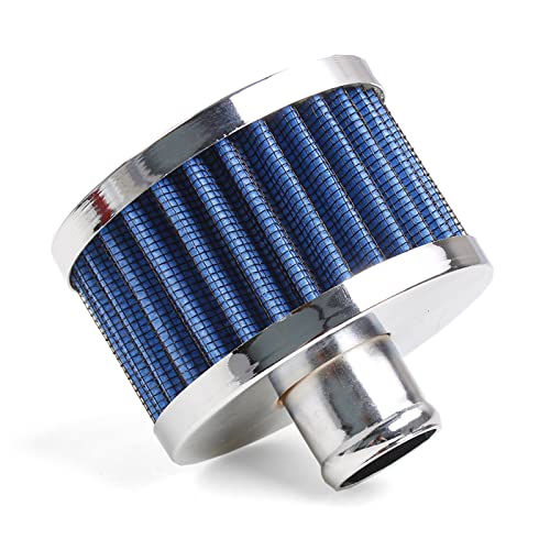 23mm Car Air Filter Universal Cold Air Intake Filter High Flow Vent Valve Cover Breather Filter (Blue- 2 Pcs) - color: Blue- 2 Pcs