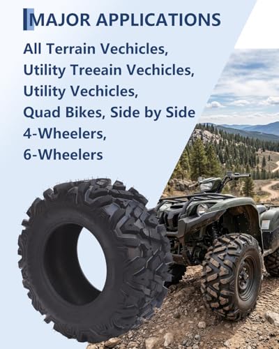 Garvee 24x8-12 Atv Tires - All Terrain, Utv Off-Road, Set of 2, Tubeless - size: 24x8-12, style: Pattern A