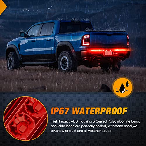 Nilight Trailer Light Bar 2PCS 10" 15 LED Red Park Stop Turn Tail Lights - color: 2Pcs 10" Red 15LED