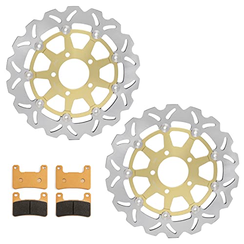 Front Brake Disc Rotors Pads for Suzuki GSXR 600 750 2004 2005 - color: Gold, size: GSXR 600 750 2004 2005 GSX-R 1000 2004
