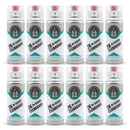 ERA Paints 2K High Gloss Clear Coat Spray/Aerosol Can – Professional Quality & Finish - Easy to Use – Best Value (12 Spray Can) - style: 12 Spray Can
